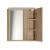Aqualine ZOJA/KERAMIA FRESH szafka z lustrem i oświetleniem LED 60x60x14cm prawa dąb platin 45028