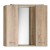 Aqualine ZOJA/KERAMIA FRESH szafka z lustrem i oświetleniem LED 70x60x14cm dąb platin 45029