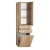Aqualine ZOJA/KERAMIA FRESH szafka wysoka z koszem na bieliznę 50x184x29cm dąb platin 51295