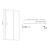 Aqualine AMADEO drzwi prysznicowe przesuwne 1100mm szkło Brick BTS110