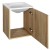 Aqualine ZOJA/KERAMIA FRESH szafka umywalkowa 40x50x32cm dąb platin 51048DP