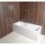 Aqualine VILMA parawan wannowy 60x140cm chrom lewy szkło matowe AQ6018L