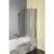 Aqualine VANDA parawan wannowy składany 1000x1400 mm chrom szkło matowe AQ1140