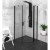 Polysan ZOOM LINE BLACK kabina prysznicowa półokrągła 900x900mm szkło czyste prawa ZL2615BR