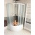 Aqualine ARLEN kabina prysznicowa półokrągła niska 900x900x1500 mm szkło Brick BTR903