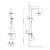 Sapho KIRKE zestaw przysznicowy wannowy z baterią termostatyczną chrom KI39C