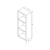 Sapho ESPACE szafka otwarta z półkami 35x94x22cm biały ESC170-3030