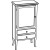 Sapho RETRO szafka 60x120x38cm starobiała lewa 1712