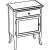Sapho RETRO szafka 60x80x38cm buk lewa 1713