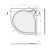 Gelco ARCA brodzik prysznicowy kompozytowy półokrągły 90x90cm R550 PA559