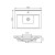 Aqualine SAVA 55 umywalka meblowa 55x46cm biała 2055