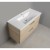 Aqualine VEGA szafka umywalkowa 97x60x438cm 2 szuflady dąb platin VG903