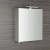 Sapho RIWA szafka z lustrem oświetlenie LED 60x70x17cm biały połysk RIW060-0030