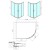 Polysan EASY LINE kabina prysznicowa półokrągła 1200x800mm L/R szkło czyste EL2315