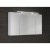 Sapho RIWA szafka z lustrem oświetlenie LED 3 drzwiczki 121x70x17cm dąb srebrny RIW120-0011