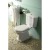 Kerasan RETRO kompakt WC odpływ poziomy czarny-chrom WCSET35-RETRO-ZO
