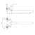Aqualine AQUALINE 35 bateria ścienna rozstaw 100mm uchwyt płaski chrom 52021