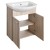 Aqualine ZOJA szafka umywalkowa 61.5x74x32.5cm dąb platin 51163