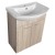 Aqualine ZOJA szafka umywalkowa 61.5x74x32.5cm dąb platin 51163