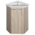 Aqualine ZOJA szafka umywalkowa narożna 39x74x39cm dąb platin 50344