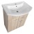 Aqualine ZOJA szafka umywalkowa 61.5x74x32cm 2 drzwiczek 1 szuflada dąb platin 51165