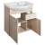 Aqualine ZOJA szafka umywalkowa 71.5x74x34cm dąb platin 51175