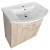 Aqualine ZOJA szafka umywalkowa 71.5x74x34cm dąb platin 51175