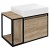 Sapho SKARA szafka pod umywalkę 80x49.5x46.5cm czarny mat/dąb Alabama CG003-2222