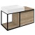 Sapho SKARA szafka pod umywalkę 100x49.5x46.5cm czarny mat/dąb Alabama CG004-2222