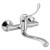 Bruckner BARON bateria ścienna rozstaw 150mm dźwignia medyczna chrom 612.014.1