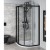 Gelco SIGMA SIMPLY BLACK kabina prysznicowa półokrągła 800x800mm R550 szkło czyste GS5580B