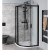 Gelco SIGMA SIMPLY BLACK kabina prysznicowa półokrągła 800x800mm R550 szkło czyste GS5580B