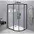 Gelco SIGMA SIMPLY BLACK kabina prysznicowa półokrągła 1200x900mm R550 L/R szkło czyste GS1290B