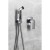 Aqualine DAPHNE bateria bidetowa podtynkowa z prysznicem STOP chrom DH841-01