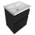 Aqualine ALTAIR szafka umywalkowa 57x72.5x45cm cm czarny mat AI660
