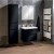 Aqualine ALTAIR szafka umywalkowa 86.5x60x45cm czarny mat AI690