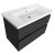 Aqualine ALTAIR szafka umywalkowa 86.5x60x45cm czarny mat AI690