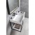 Sapho SKARA szafka pod umywalkę 100x49.5x46.5cm czarny mat/biały mat CG004-3131
