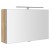 Sapho CLOE szafka z lustrem oświetlenie LED 80x50x18cm dąb Alabama CE080-0022