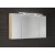 Sapho MIRRÓ szafka z lustrem oświetlenie LED 3 drzwiczki 120x70x16cm dąb Alabama MC121-0022