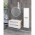 Sapho WAVE szafka umywalkowa 897x45x478cm lewa biała/dąb Alabama WA092-3022