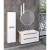Sapho WAVE szafka umywalkowa 897x45x478cm prawa biała/dąb Alabama WA093-3022