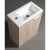 Aqualine ZOJA szafka z umywalką 40x22 cm dąb platin 51049DP-01