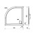 Bruckner ELSE brodzik kompozytowy 90x90cm półokrągły R550 biały 800.311.4