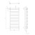 Sapho METRO DOS grzejnik łazienkowy 500x1100 mm czarny mat IR432TB