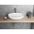 Aqualine Umywalka ceramiczna nablatowa 50.5x37 cm biały 50361