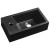 Sapho AMAROK umywalka kompozytowa 40x22cm czarny mat bateria z lewej strony AR400B