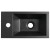 Sapho AMAROK umywalka kompozytowa 40x22cm czarny mat bateria z lewej strony AR400B