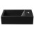 Sapho AMAROK umywalka kompozytowa 40x22cm czarny mat bateria z prawej strony AR500B