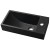 Sapho ARIANA umywalka kompozytowa 50x25cm bateria po prawej stronie czarny mat SM016B